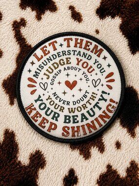 Let Them Sublimation DYI Fabric Hat Patch Glue Iron On Sew Hat Patch